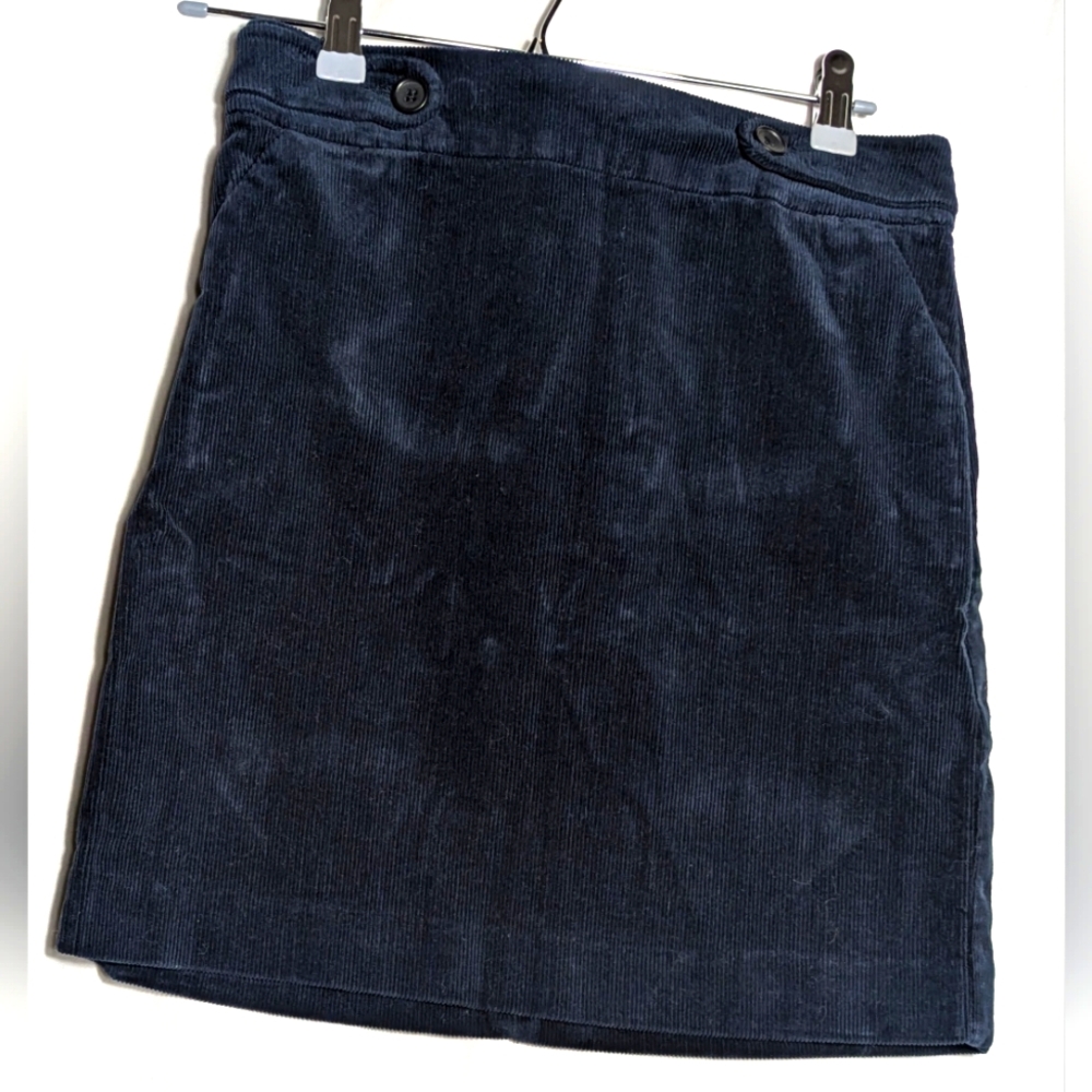 Banana Republic Navy Blue‎ Corduroy Mini Skirt | Size 6